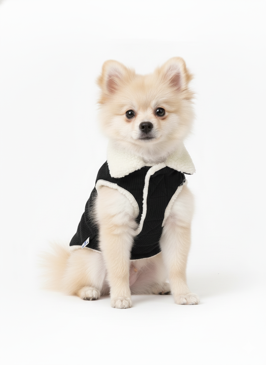 Pets Empire Winter Fleece Jacket for Dogs- Black