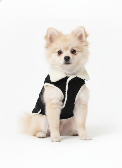 Pets Empire Winter Fleece Jacket for Dogs- Black