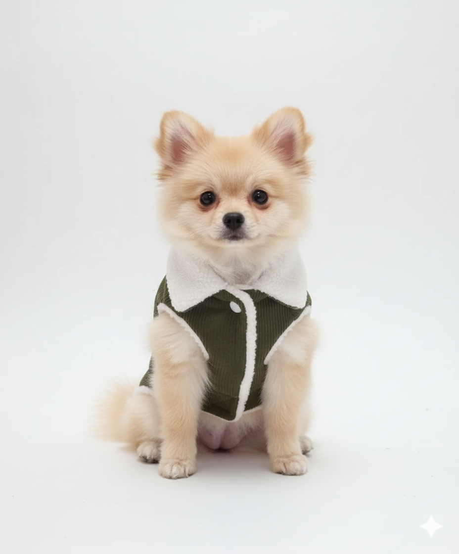 Pets Empire Winter Fleece Jacket for Dogs- Green
