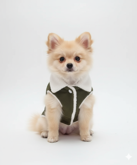Pets Empire Winter Fleece Jacket for Dogs- Green