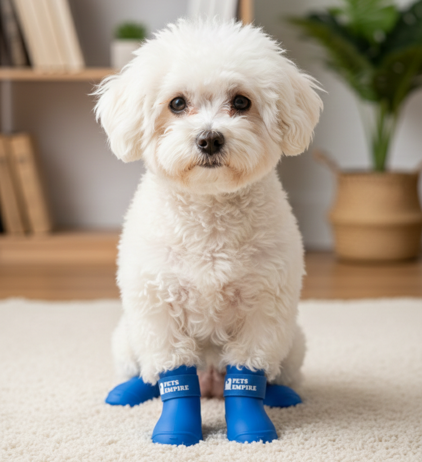 Pets Empire Waterproof Silicone Dog Shoes (Blue)