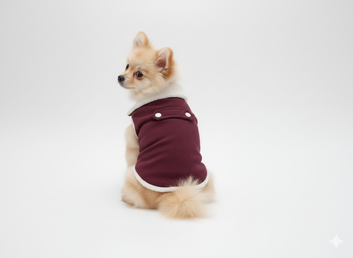 Pets Empire Winter Fleece Jacket for Dogs- Maroon
