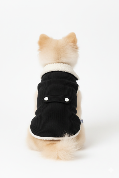 Pets Empire Winter Fleece Jacket for Dogs- Black