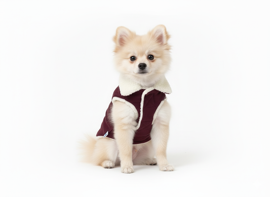 Pets Empire Winter Fleece Jacket for Dogs- Maroon