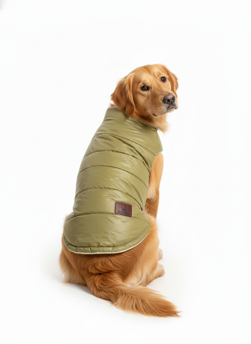Pets Empire Reversible Winter Jacket for Dogs-Green