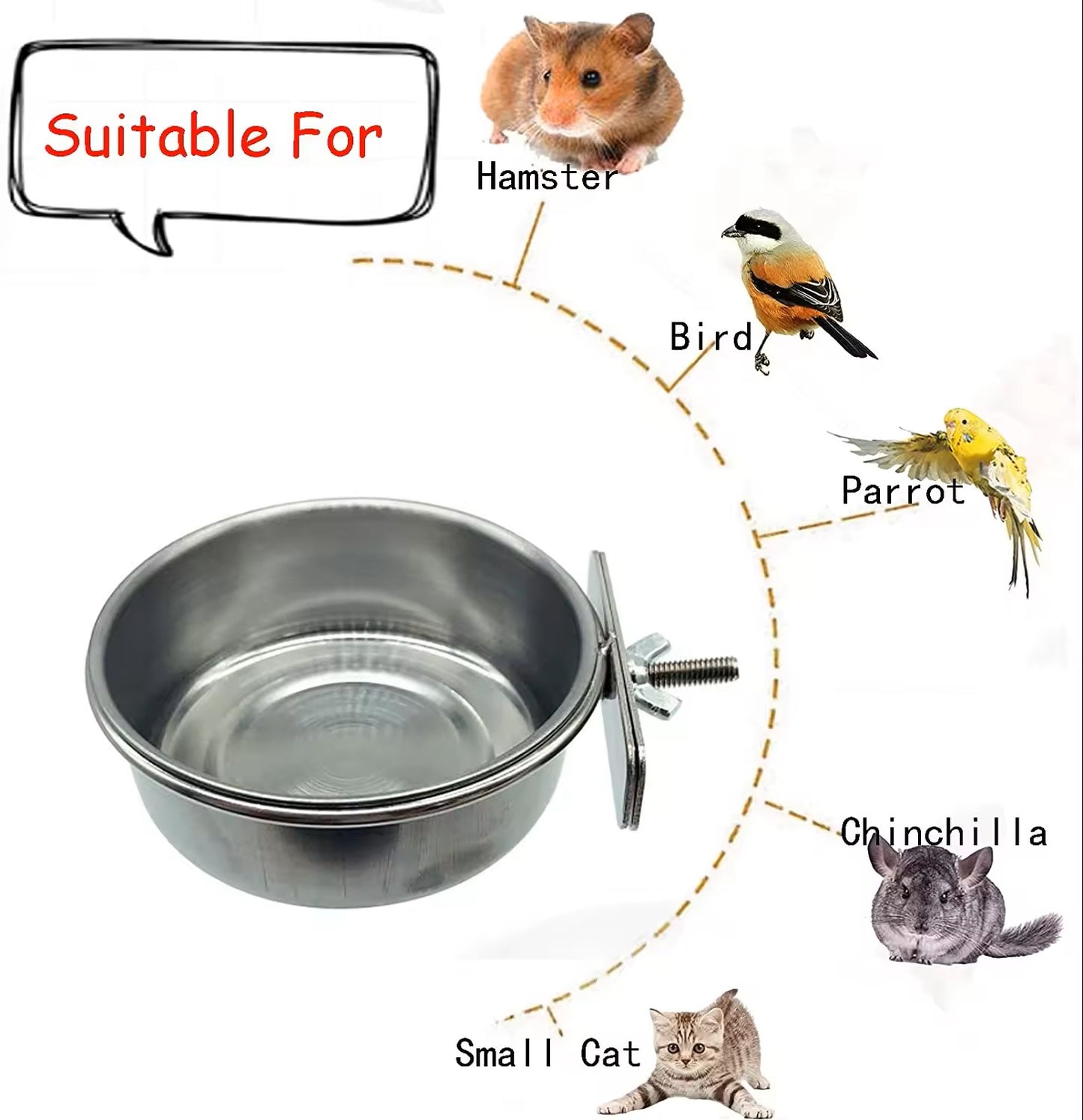 Pets Empire Coop Cup Clam Holder (Pack of 2)