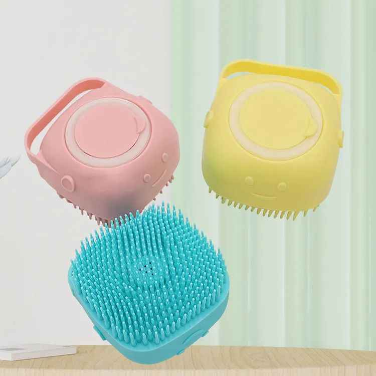 Pets Empire Grooming Silicone Bath Brush for Dogs ( Pack of 2 ) Multicolor