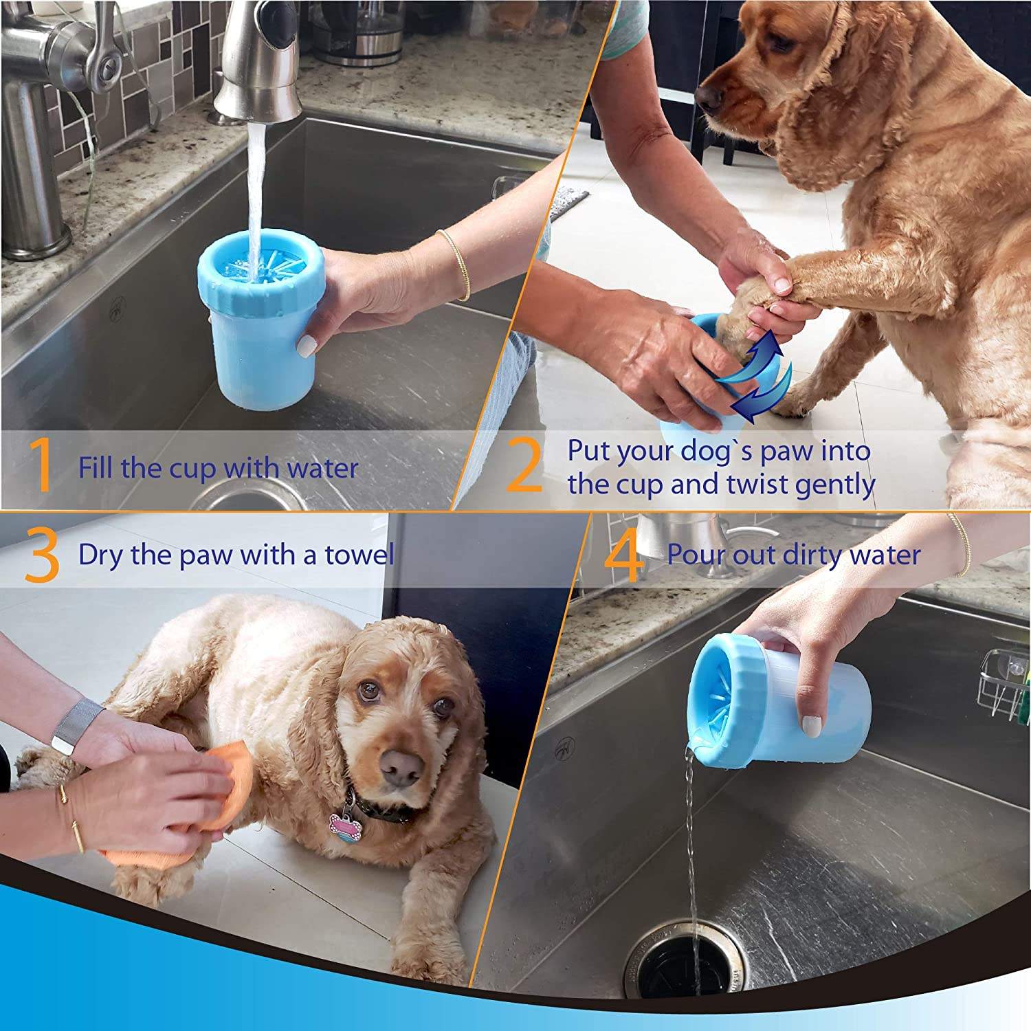 Pets Empire Portable Dog Feet Washer Paw Cleaner
