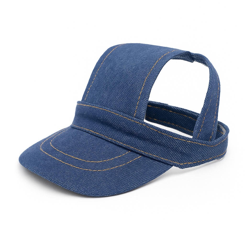 Pets Empire Adjustable Sporty Cap for Dogs (Denim)– Sun Protection & Style