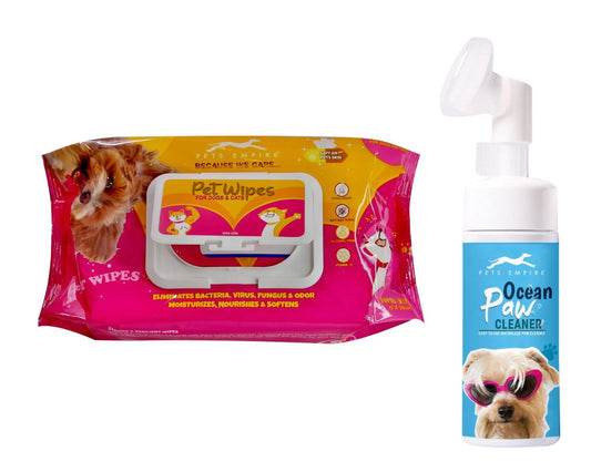 Pets Empire Paw Essential COMBO (Ocean Paw Cleaner & Pet Wipes )