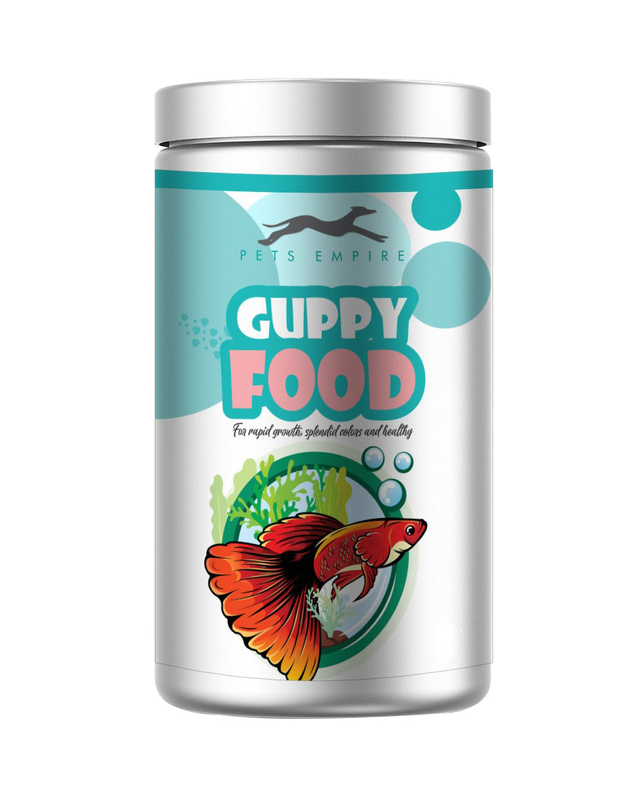 Pets Empire Guppy Adult Fish Food, Powerful Color Enhancing Diet for All Guppies, 40g