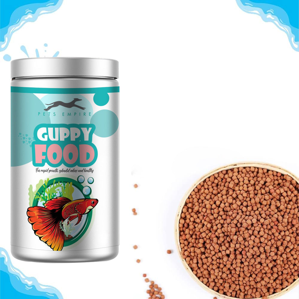 Pets Empire Guppy Adult Fish Food, Powerful Color Enhancing Diet for All Guppies, 40g
