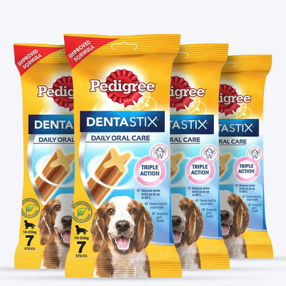Pedigree Dentastix Dog Treat Weekly Pack For Medium Breed - 180g