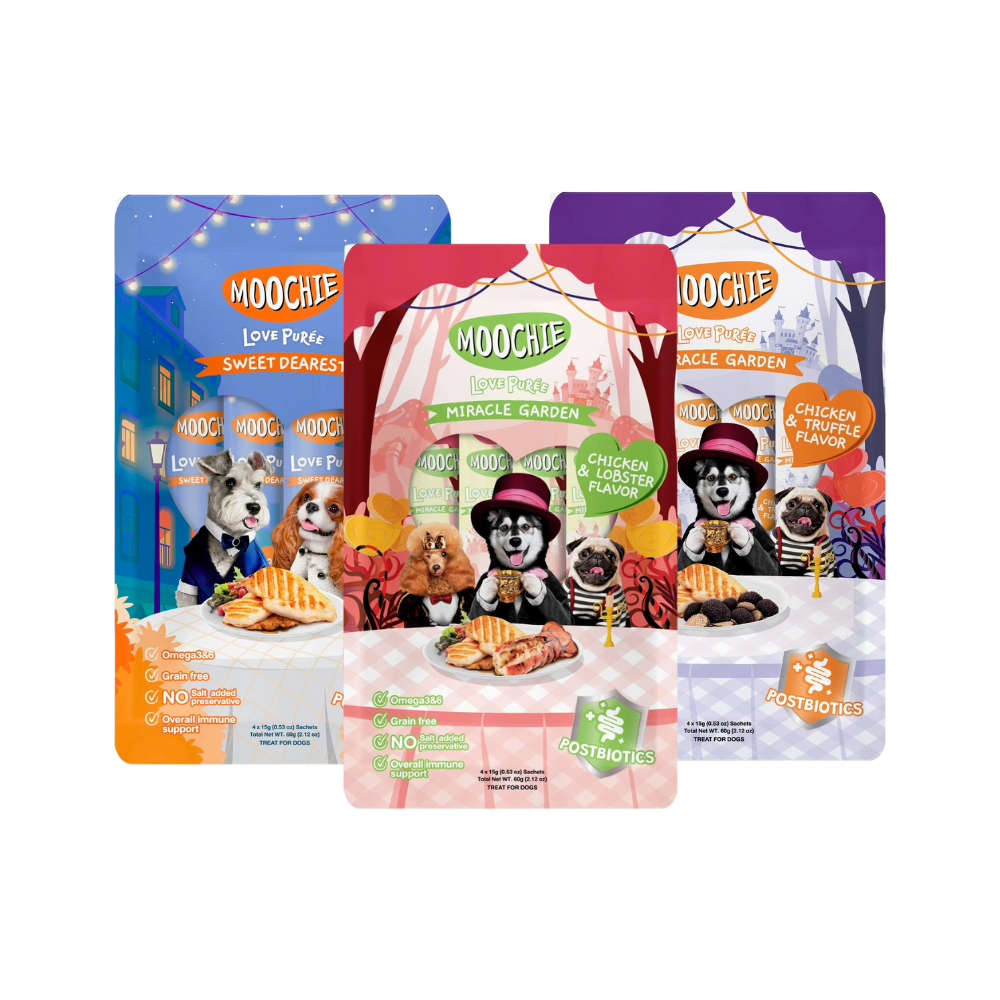 Moochie Creamy Treats for Dogs – Mixed 3 Flavours | Delicious & Healthy Dog Snack Sticks