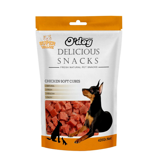 O'Dog Chicken Soft Cubes, Healthy Dog Treats (420g)