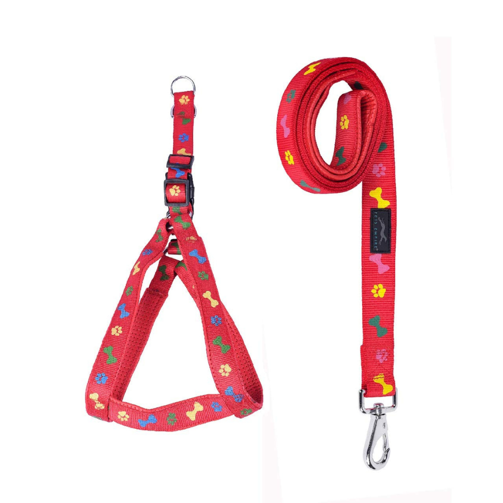 Pets Empire Step-in Chest Harness with Leash (Multicolor)