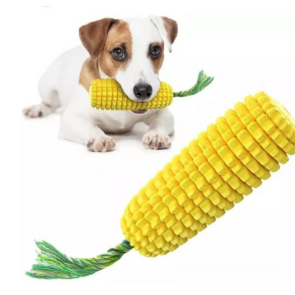 PETS EMPIRE Corn Shape Rubber Teething Chew Toy for Dogs