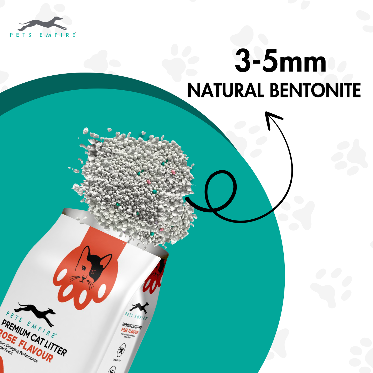 Pets Empire Cat Litter (Natural & Clumpy) -Rose Scented