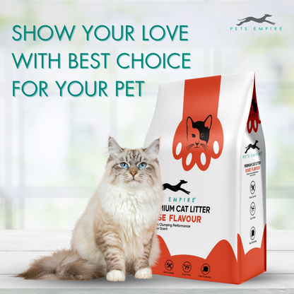 Pets Empire Cat Litter (Natural & Clumpy) -Rose Scented