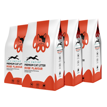Pets Empire Cat Litter (Natural & Clumpy) -Rose Scented