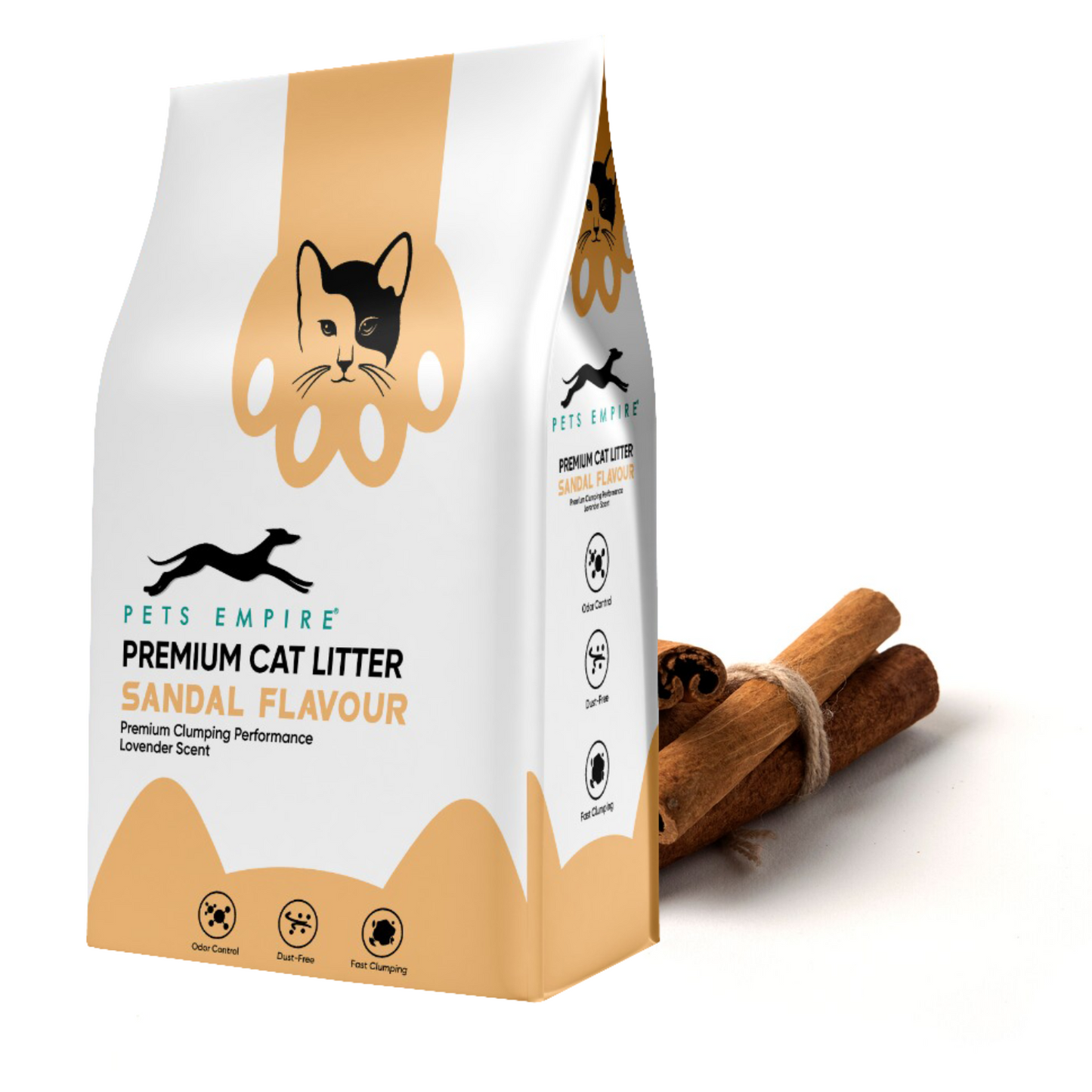 Pets Empire Cat Litter (Natural & Clumpy) -Sandal Scented