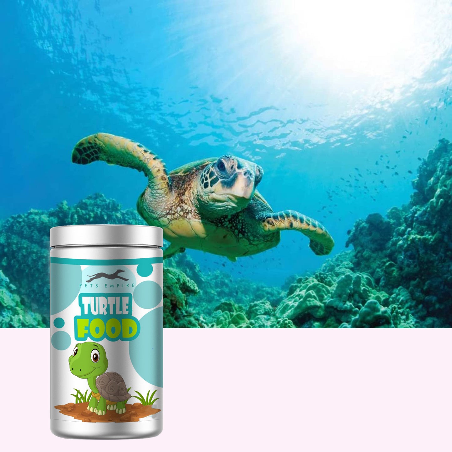 Pets Empire Premium Turtle Food Pellets with Fish for All Life Stages