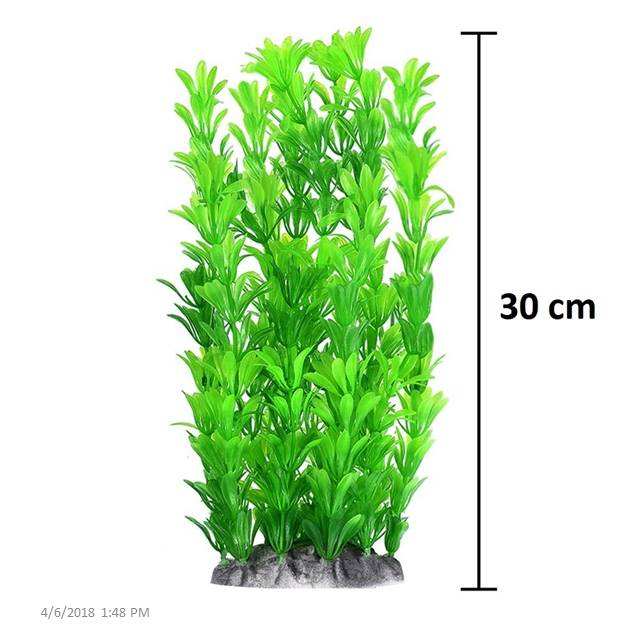 Pets Empire Aquamarine Artificial Green Grass Water Plant for Fish Tank (Pack of 2)