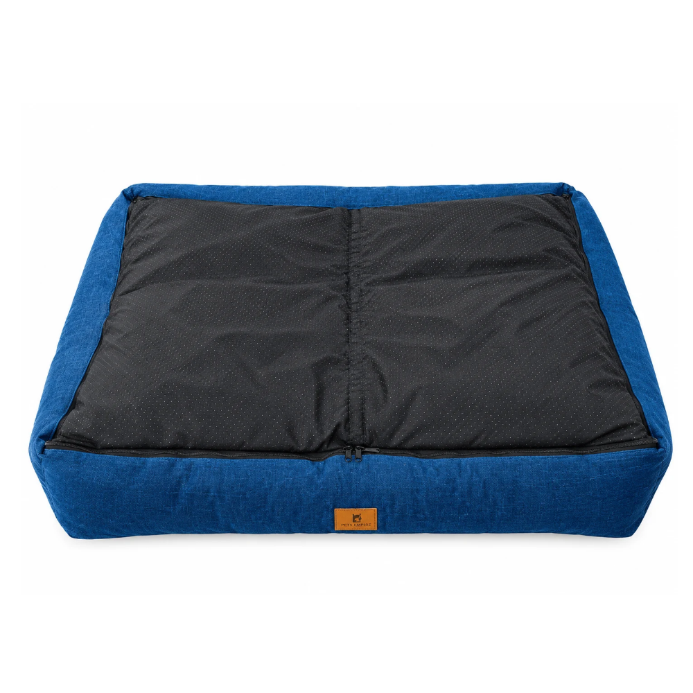 Pets Empire Cozy Luxury Denim Bed for Dogs- Navy Blue