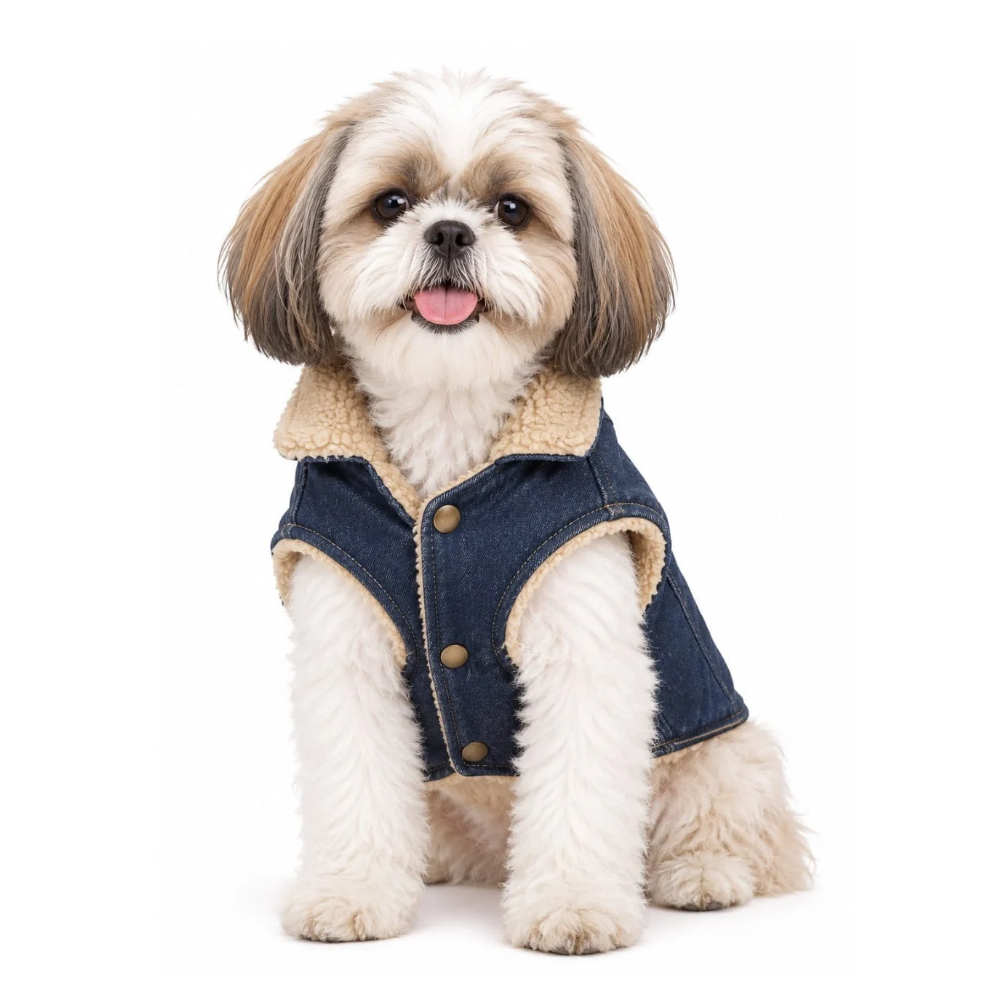 Pets Empire Cozy Denim Dog Jacket- Indigo