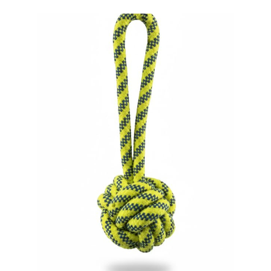 PETS EMPIRE Handle Ball Braided Rope Toy For Dogs