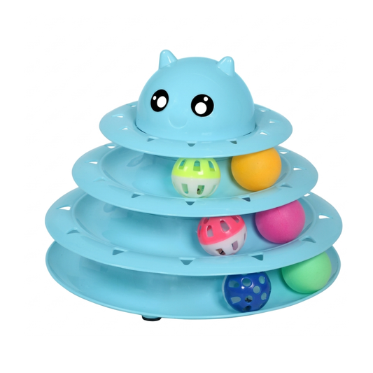 Pets Empire Cat Toy Roller, 3 Level Towers with Six Colorful Ball