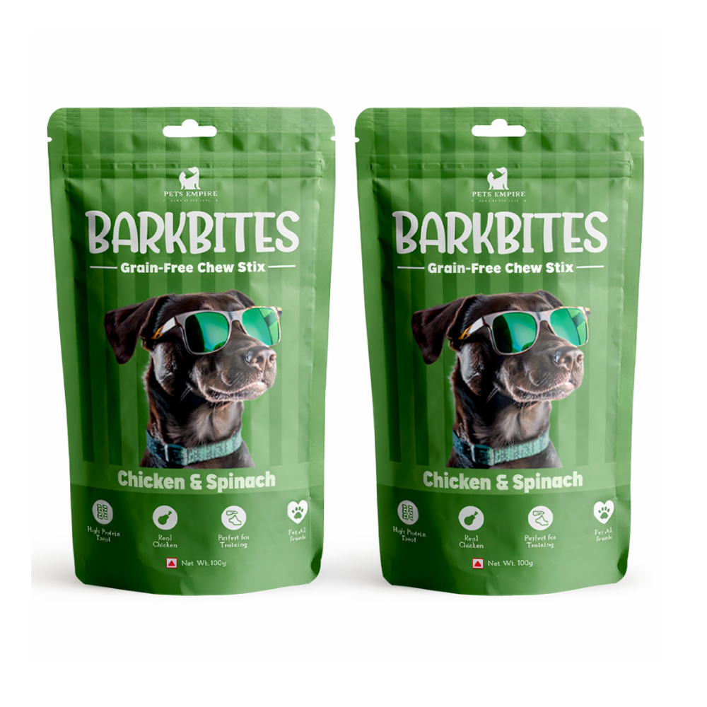 Pets Empire Barkbites Stix For Dogs- Chicken & Spinach (100gms)
