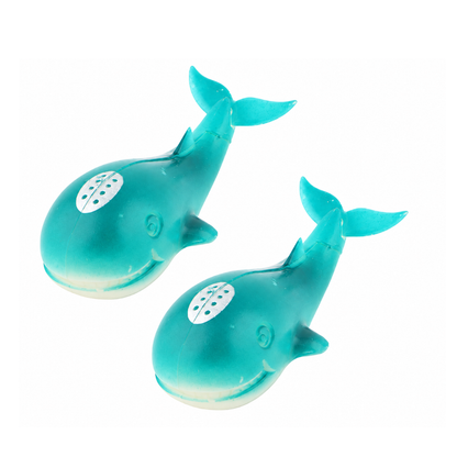Aquamarine Plastic Aquarium Whale Decoration Marine Animal Fish Decor (Pack of 2)