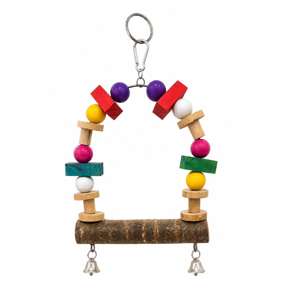 Pets Empire Wooden Arch Swing Toy for Birds