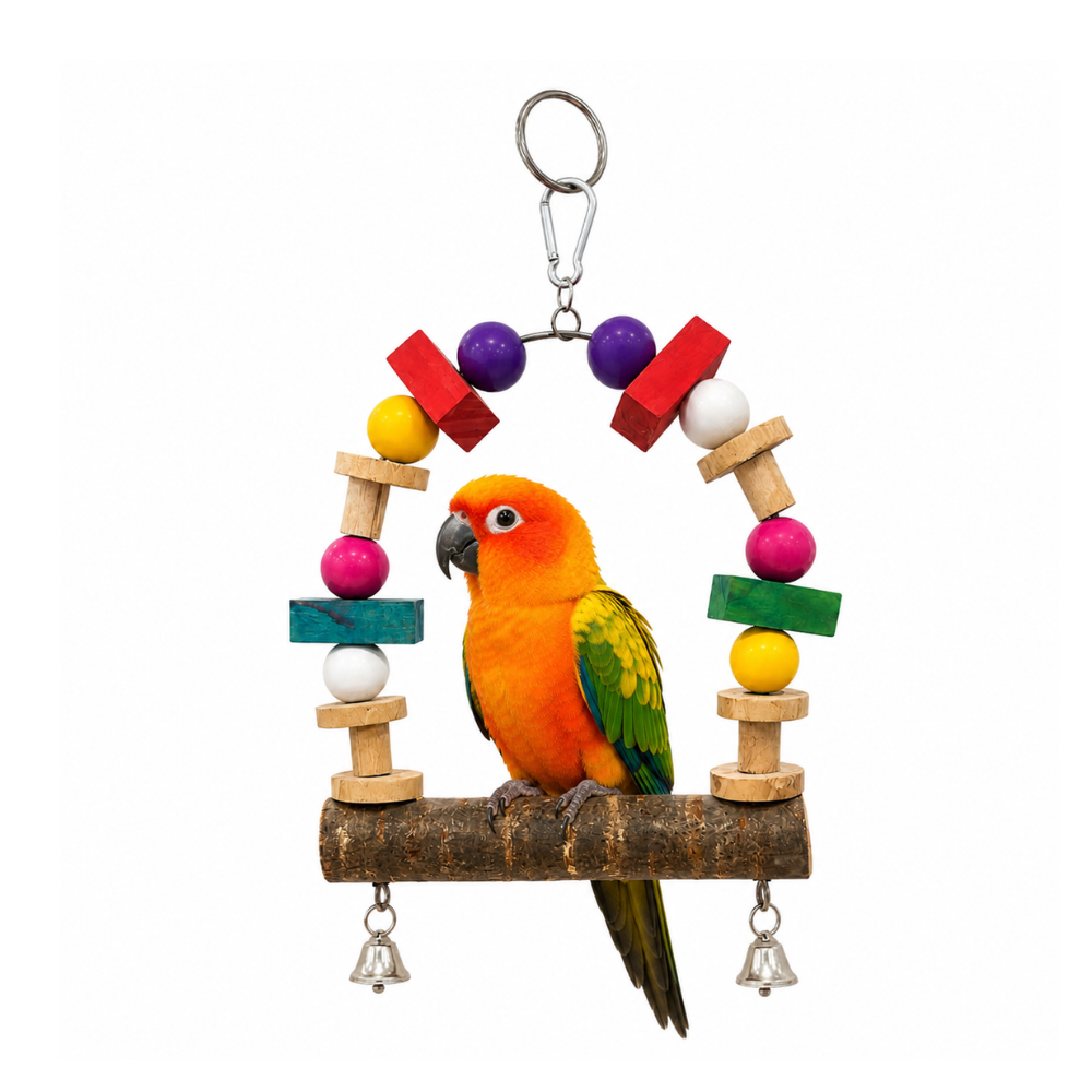 Pets Empire Wooden Arch Swing Toy for Birds