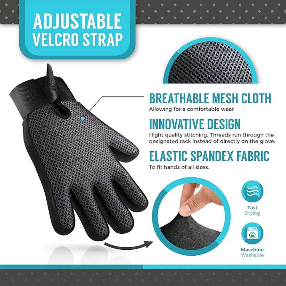 Deshedding Grooming Gloves for Pets – BOGO Offer!