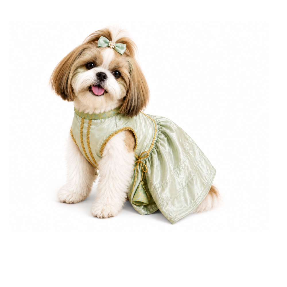 Pets Empire Lehenga Dress for Female  Dogs- Mint Green