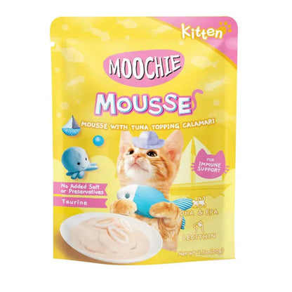Moochie Mousse with Tuna Topping Calamari for Kitten - 70 gms (Buy 1 Get 1 Free)