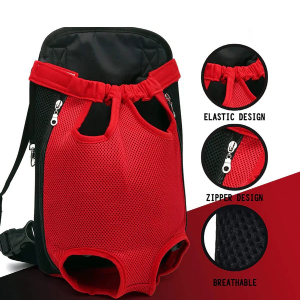 Pets Empire  Carrier Backpack For Puppies & Cats (Red)