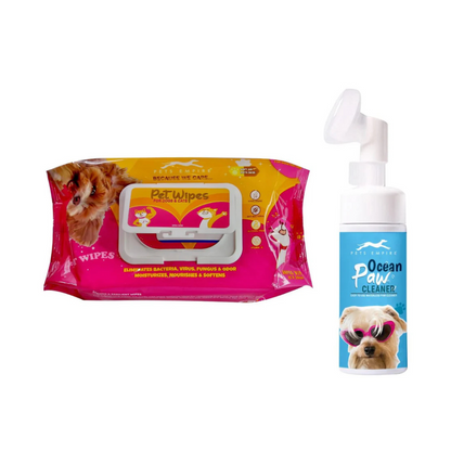 Pets Empire Paw Essential COMBO (Ocean Paw Cleaner & Pet Wipes )