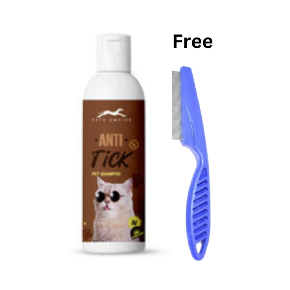 Pets Empire Cat Shampoo - Anti Tick with Free Flea Comb