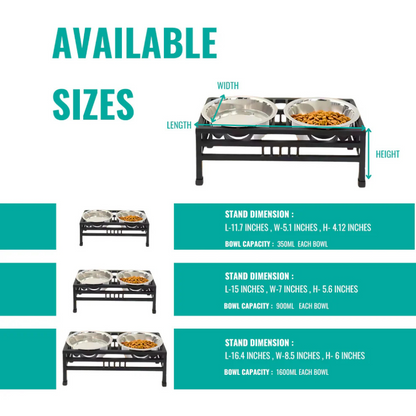 Pets Empire Square Metal Double Diner