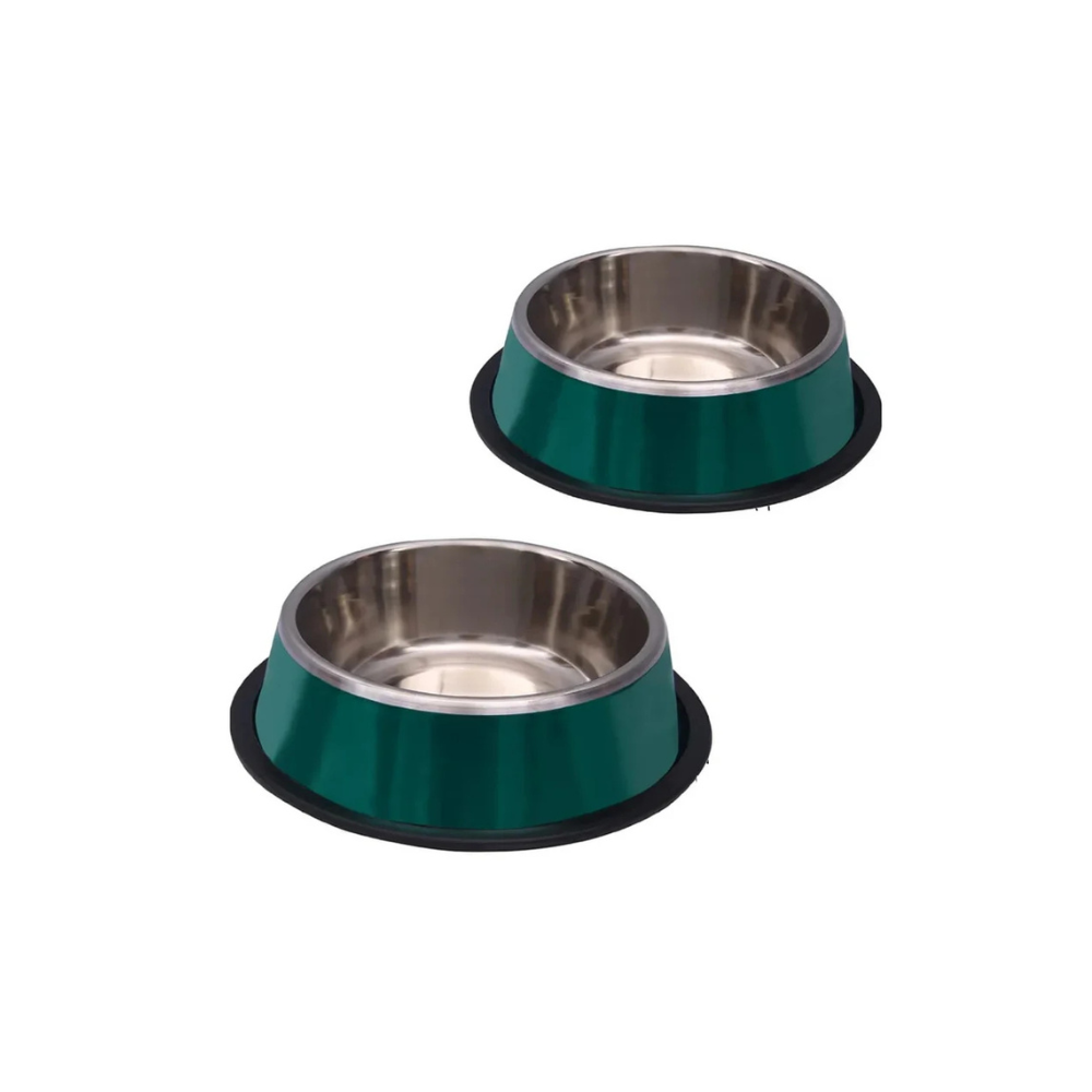 Pets Empire Stainless Steel Bowls for Dogs & Cats- Bottle Green
