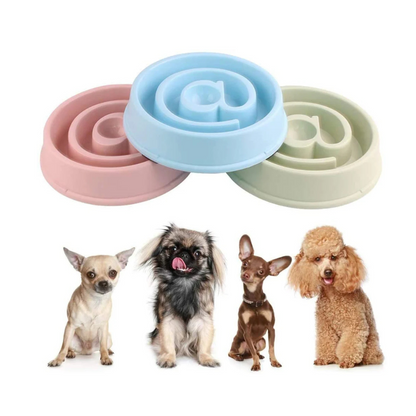 Pets Empire Spiral Lattice Non Slip Puzzle Bowl For Dogs 1- Piece 550ML ( Color May Vary)