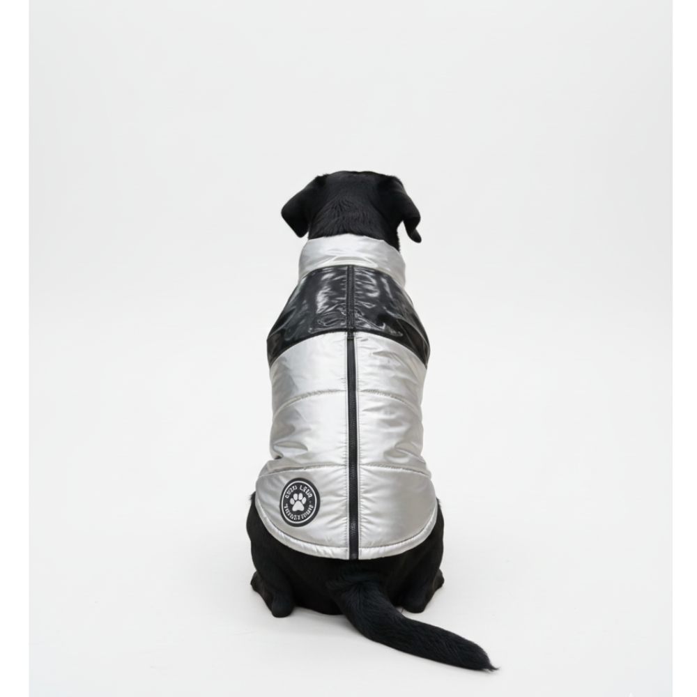 Pets Empire  Silver  Puffer Zip Jacket For Dogs