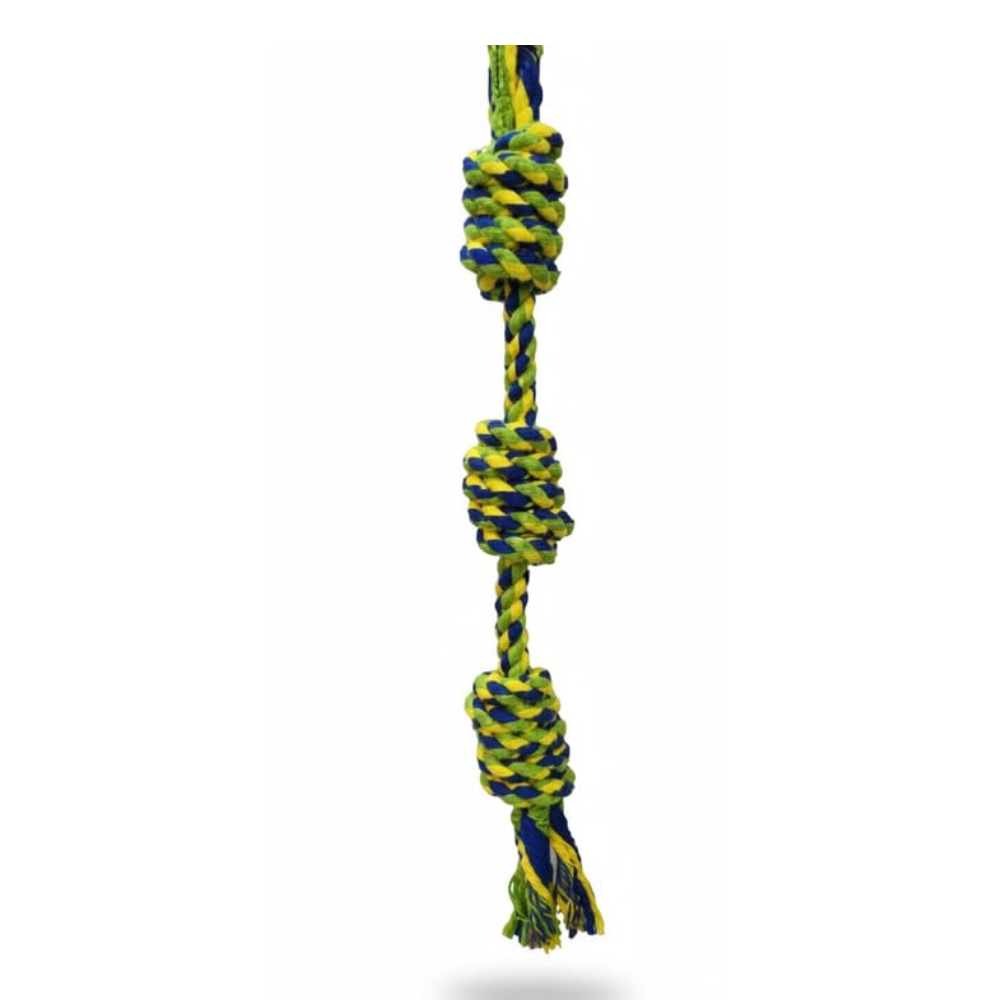 PETS EMPIRE Natural Rope 3 Toffee Tug Toy for Dogs