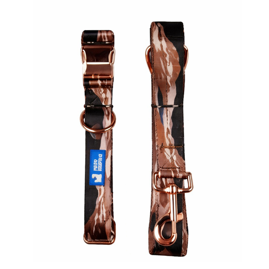 PETS EMPIRE Woodland Tails Dog Collar & Leash Set with Bow (X-LARGE)