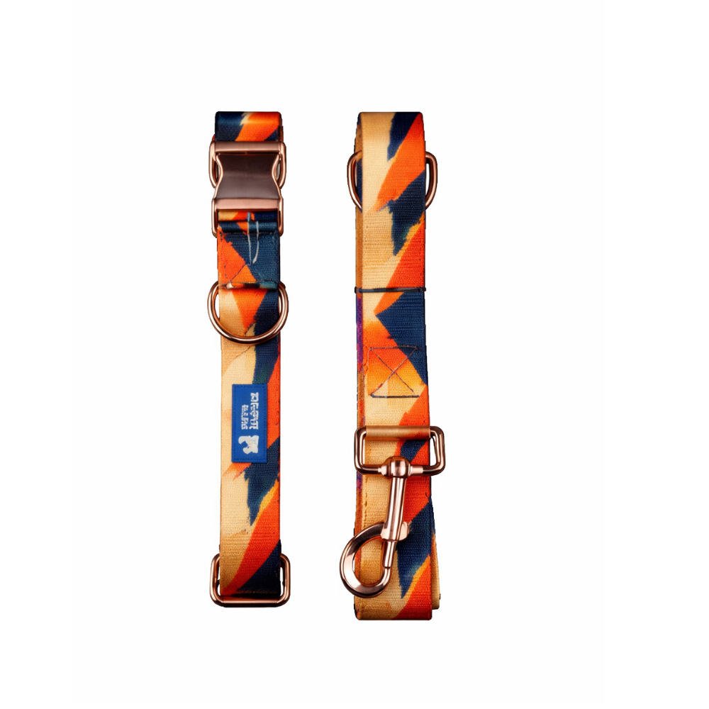 PETS EMPIRE Forestta Dog Collar & Leash Set with Bow (X-LARGE)