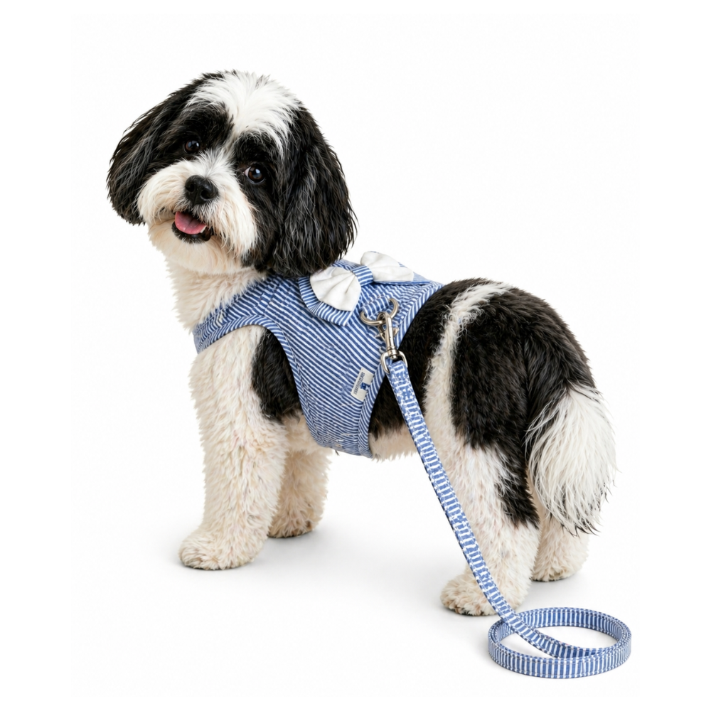 Pets Empire Striped Vest Harness & Leash Set for Small Dogs & Cats