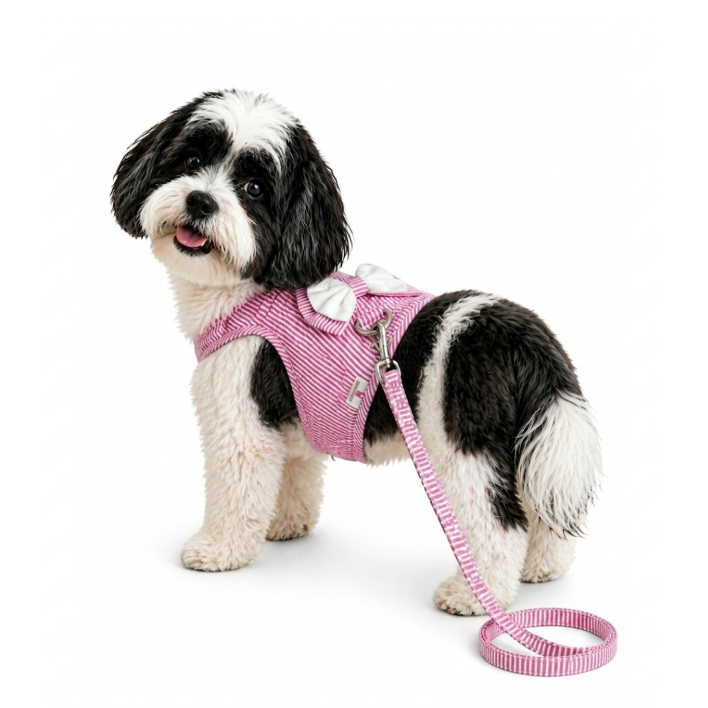 Pets Empire Striped Vest Harness & Leash Set for Small Dogs & Cats